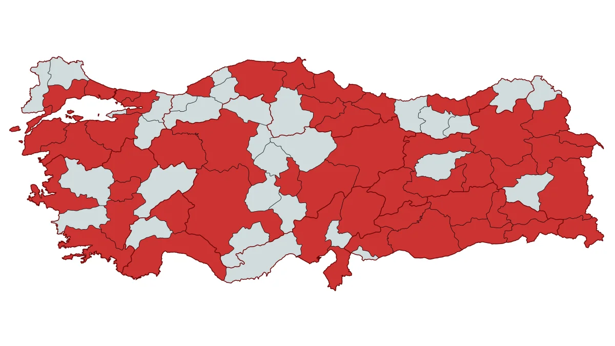 Türkiye'de Havalimanı Olan İllerin Haritası