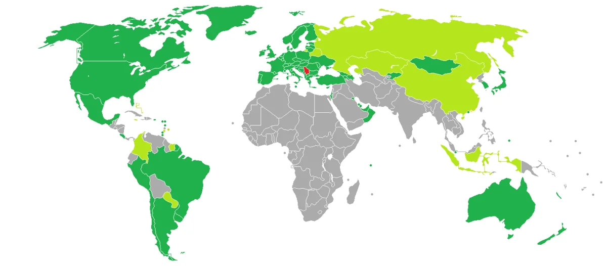 Sırbistan'ın Vize İstemediği Ülkeler