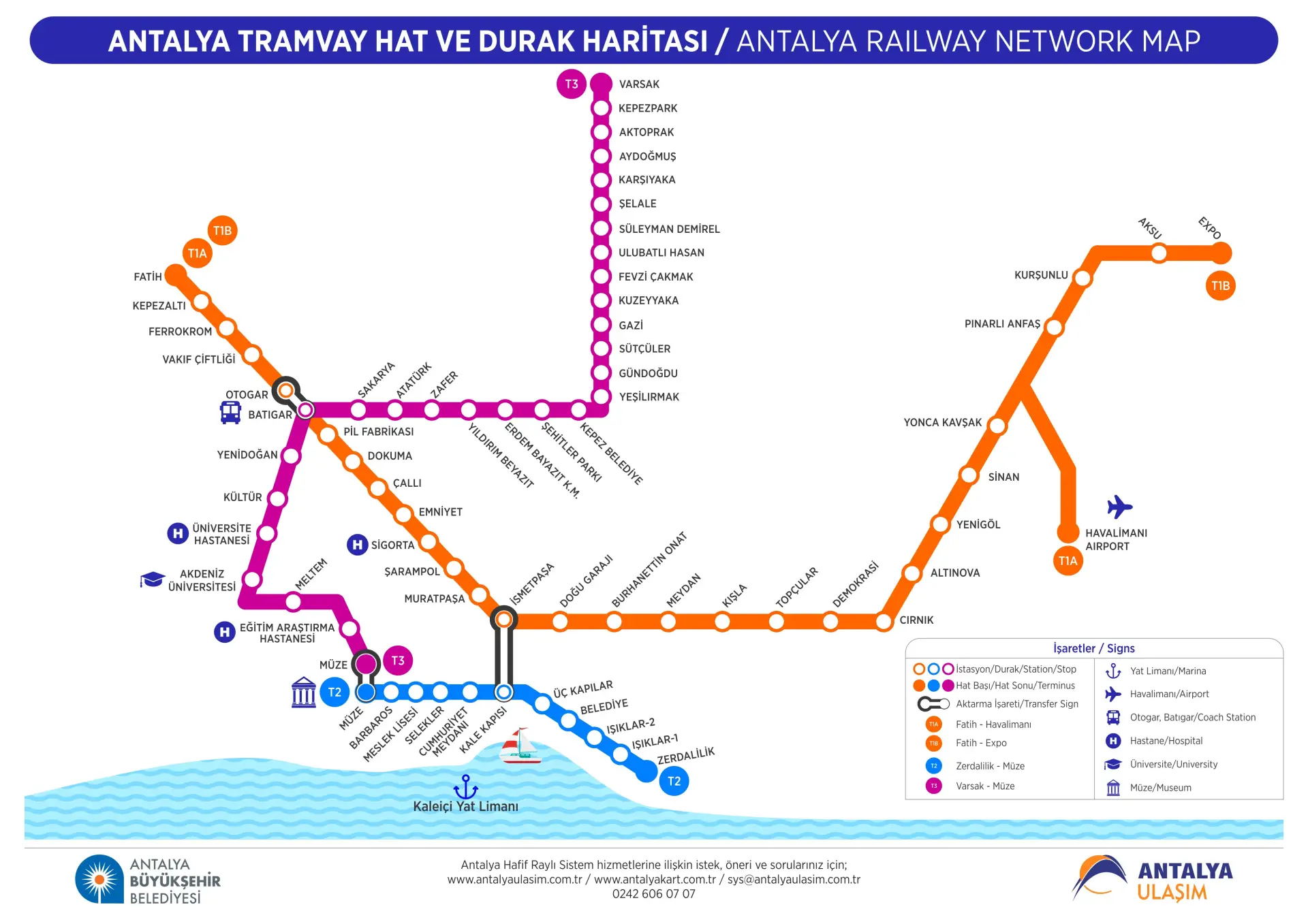 Antalya Havalimanı Ulaşım Haritası