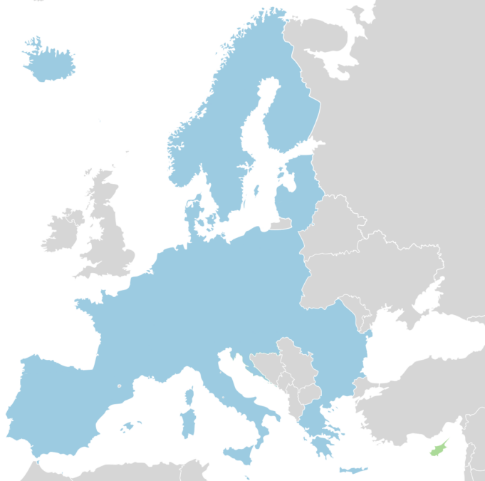 Schengen Ülkeleri Haritası